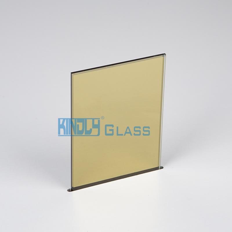  Clear glass 24K gold coated mirror